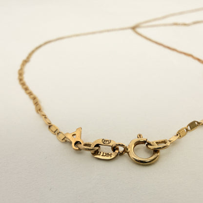 1.3mm Flat Valentino Chains Necklace 40cm｜K14 イエローゴールド｜ARTAUM