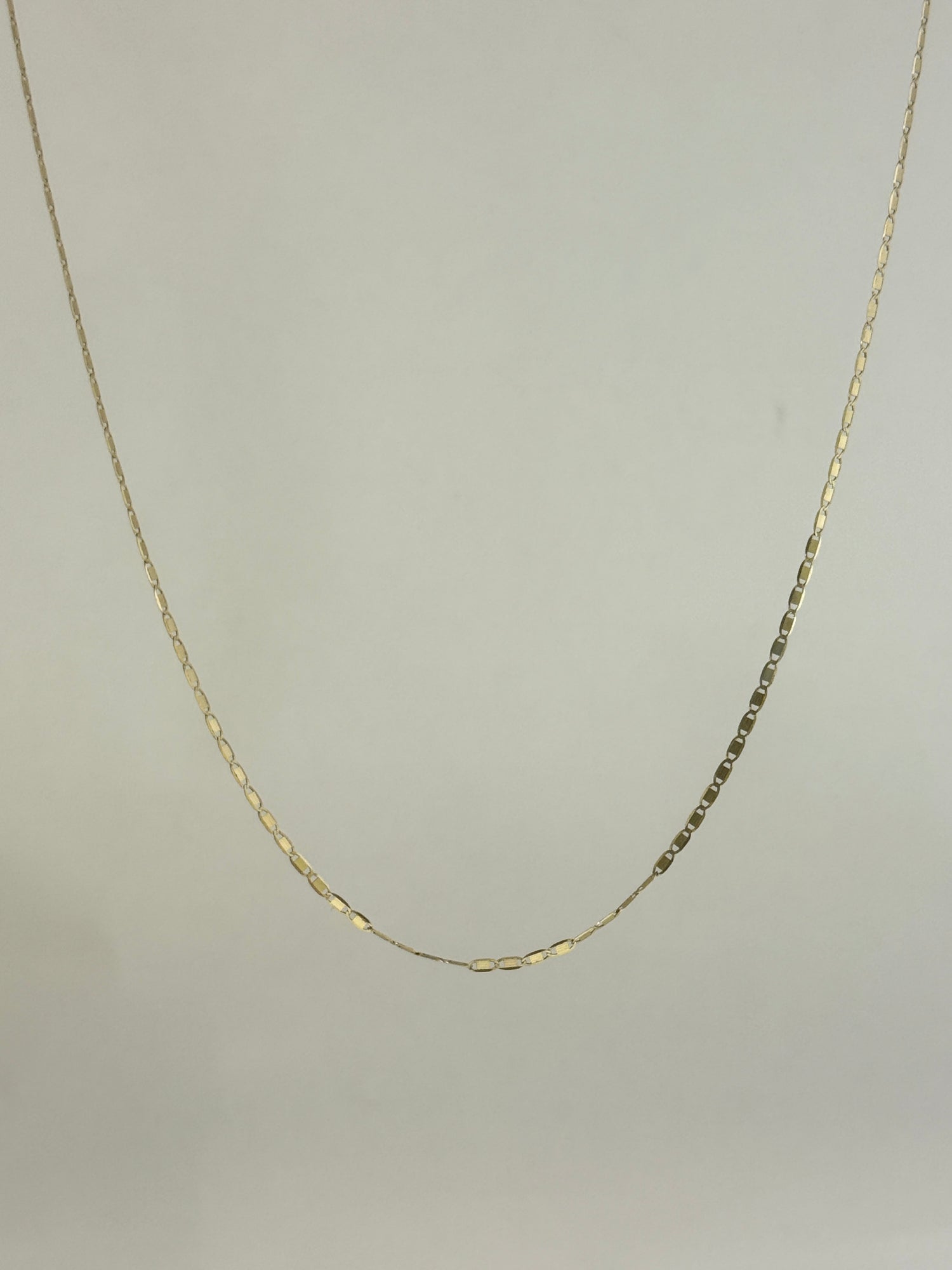 1.3mm Flat Valentino Chains Necklace 40cm｜K14 イエローゴールド｜ARTAUM