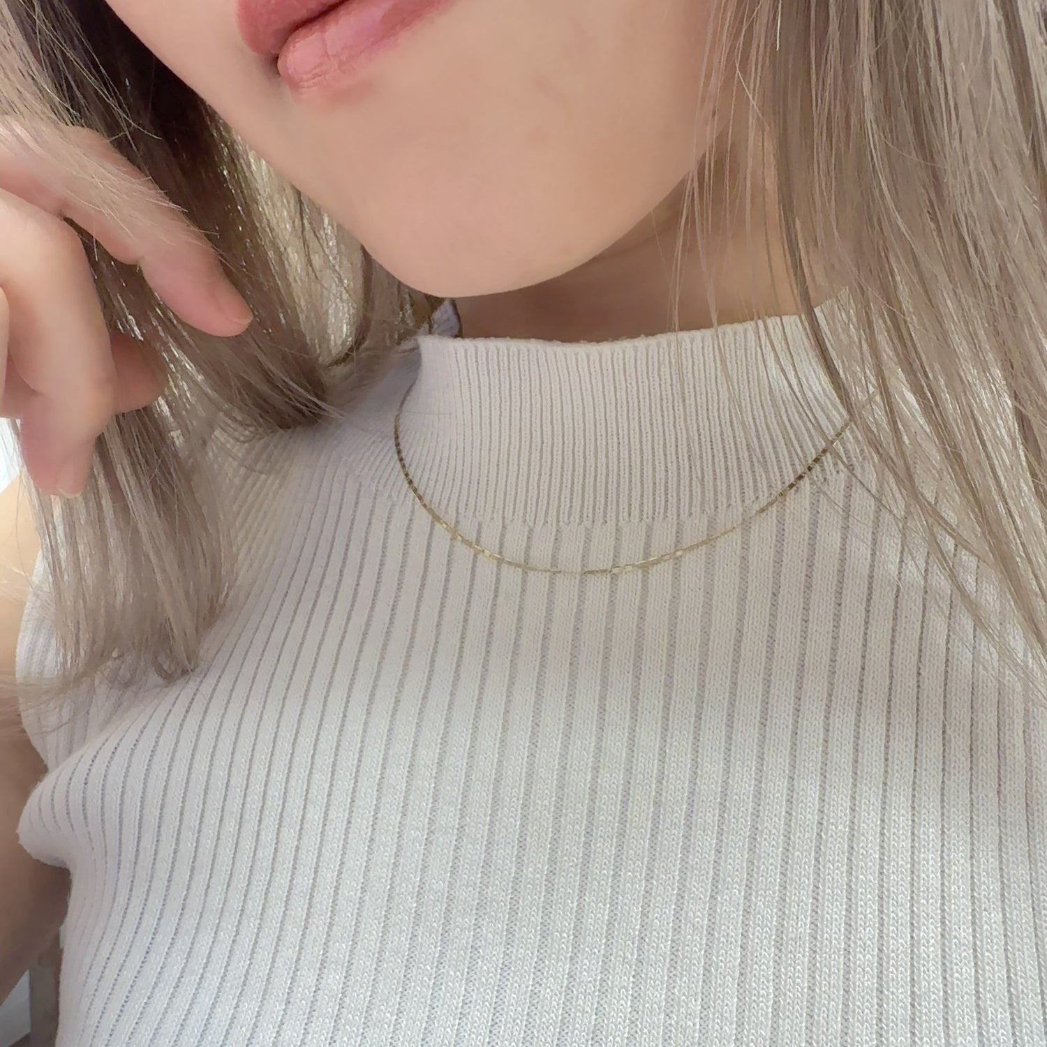 1.3mm Flat Valentino Chains Necklace 40cm｜K14 イエローゴールド｜ARTAUM