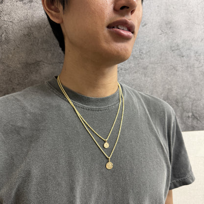 14K エンジェル コイン ペンダントトップ  PT2263 ネックレスチャーム ゴールド イエローゴールド シンプル お守り 幸運 レディース メンズ ユニセックス ギフト ARTAUM 輸入セレクト