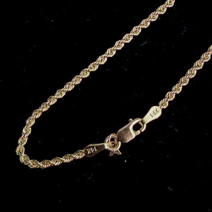 ARTAUM 14K ネックレス 中空 レギュラーロープ 1.8mm幅 55cm CH437-22 ユニセックス レディース メンズ 資産価値 生涯買取