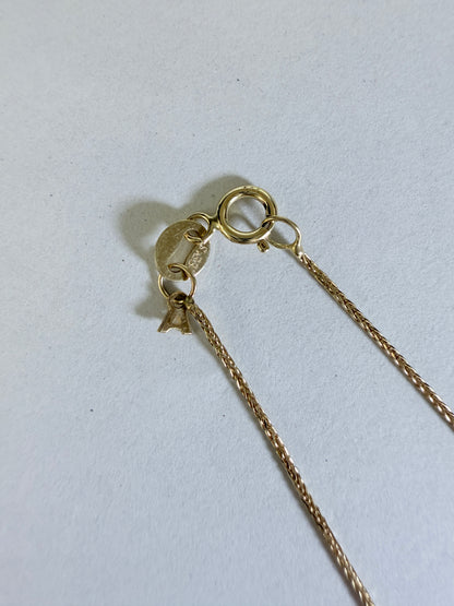 ARTAUM 14K ゴールド ウィートチェーン ネックレス 0.8mm 40cm レディース メンズ ユニセックス 小麦チェーン 上品 シンプル 本物 つけっぱなし 保証付き CH546-16