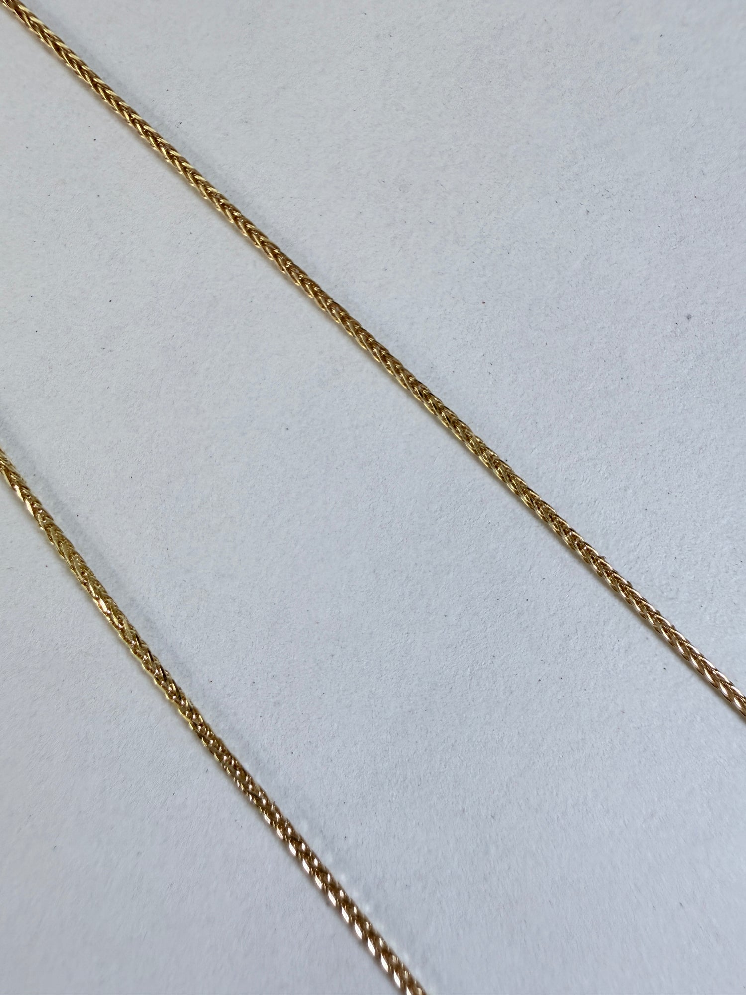 ARTAUM 14K ゴールド ウィートチェーン ネックレス 0.8mm 40cm レディース メンズ ユニセックス 小麦チェーン 上品 シンプル 本物 つけっぱなし 保証付き CH546-16