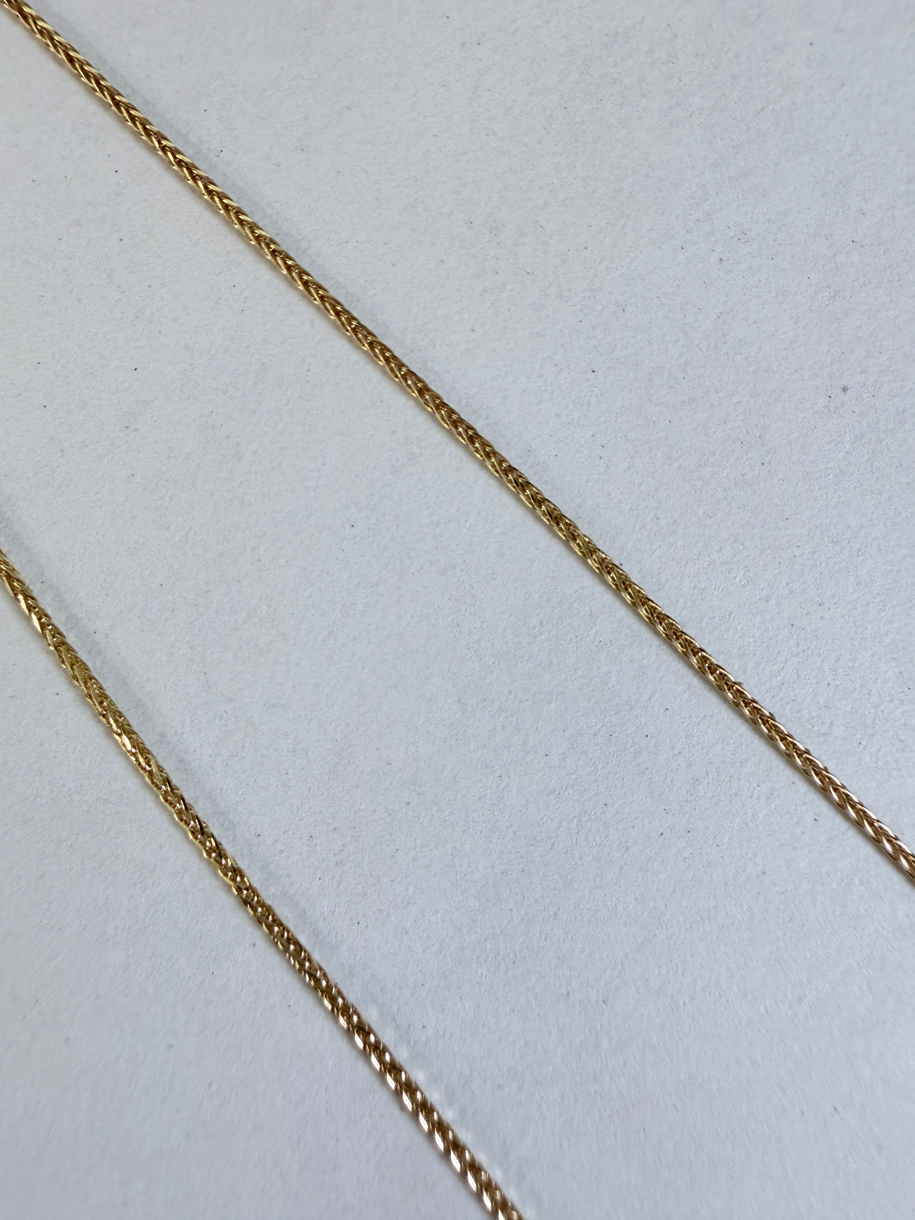 ARTAUM 14K ゴールド ウィートチェーン ネックレス 0.8mm 40cm レディース メンズ ユニセックス 小麦チェーン 上品 シンプル 本物 つけっぱなし 保証付き CH546-16