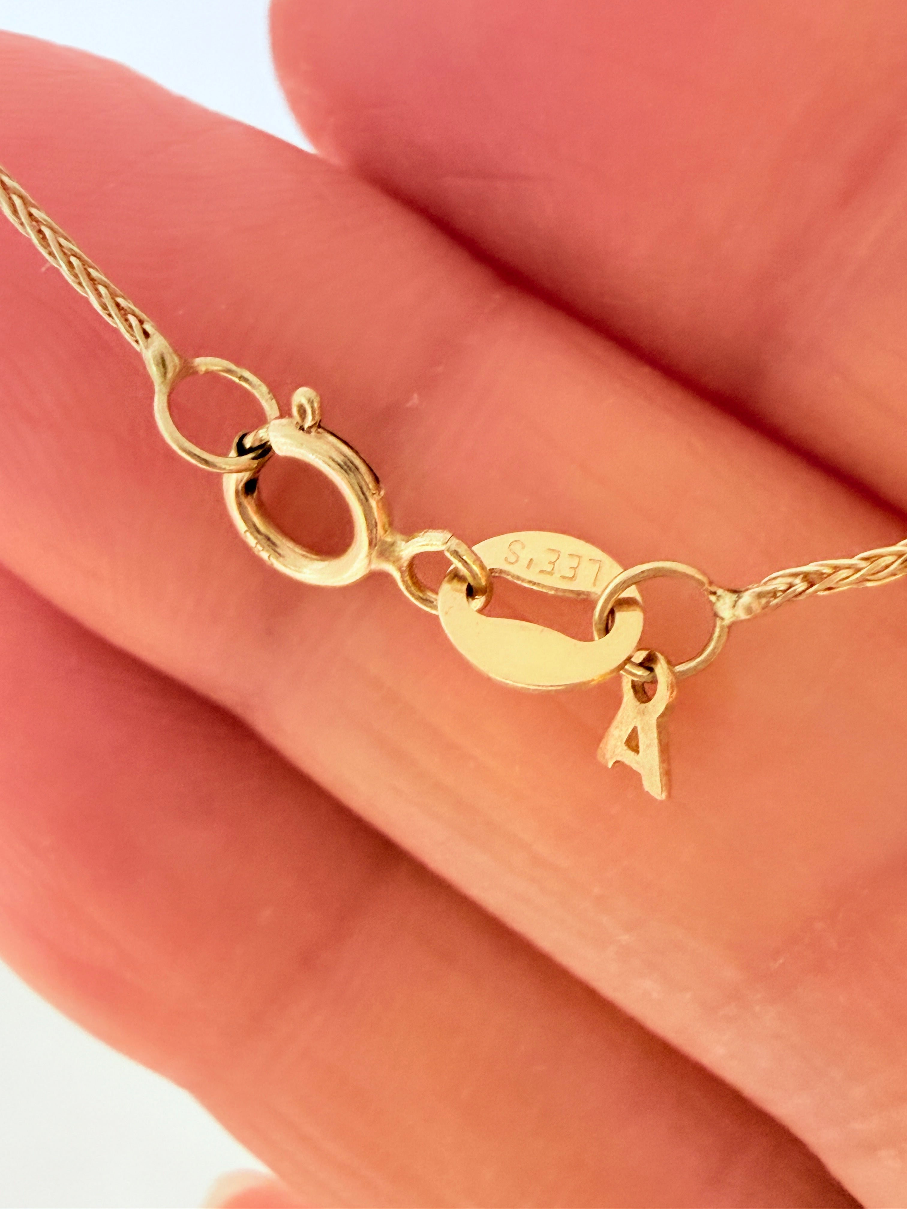 ARTAUM 14K ゴールド ウィートチェーン ネックレス 0.8mm 40cm レディース メンズ ユニセックス 小麦チェーン 上品 シンプル 本物 つけっぱなし 保証付き CH546-16