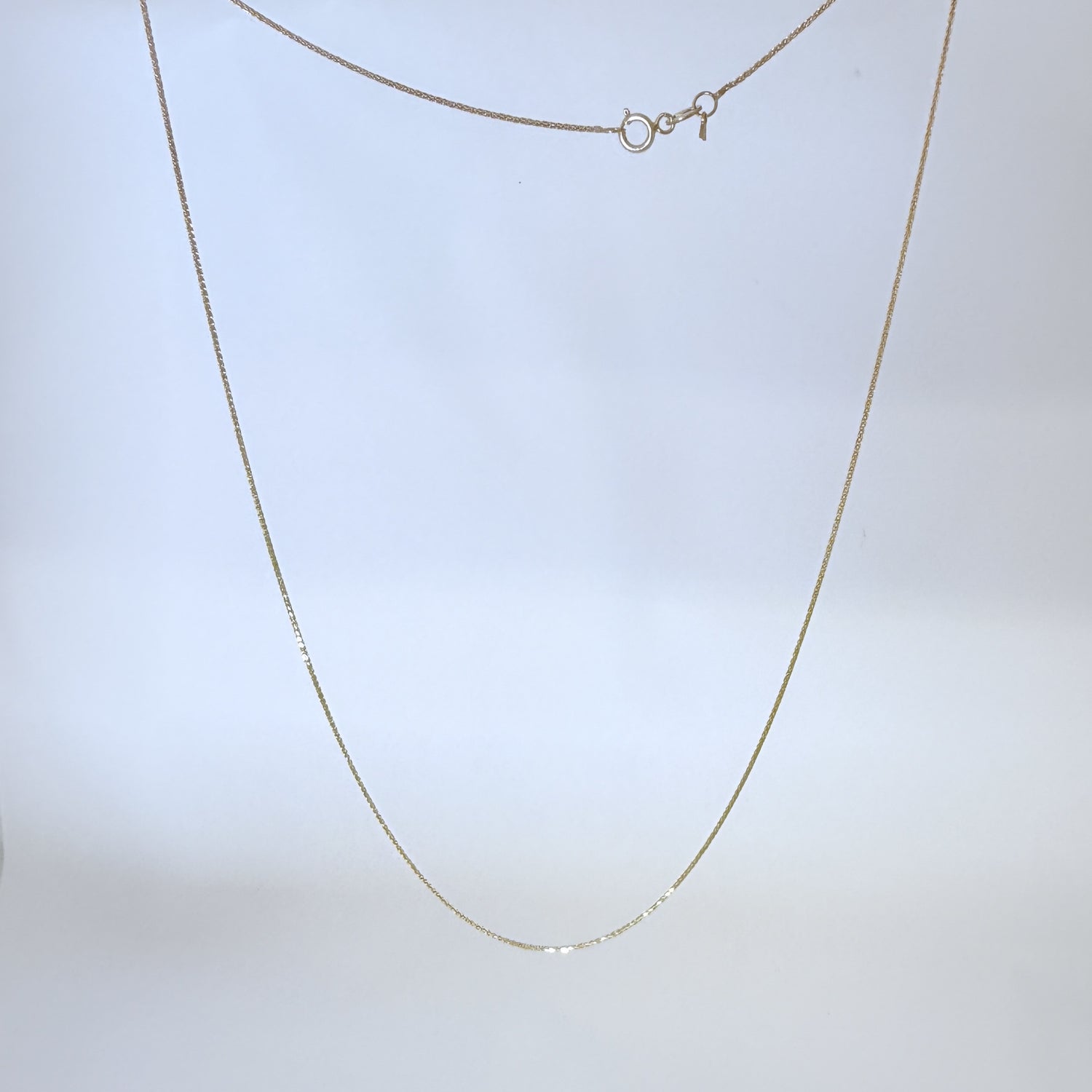 ARTAUM 14K ゴールド ウィートチェーン ネックレス 0.8mm 40cm レディース メンズ ユニセックス 小麦チェーン 上品 シンプル 本物 つけっぱなし 保証付き CH546-16