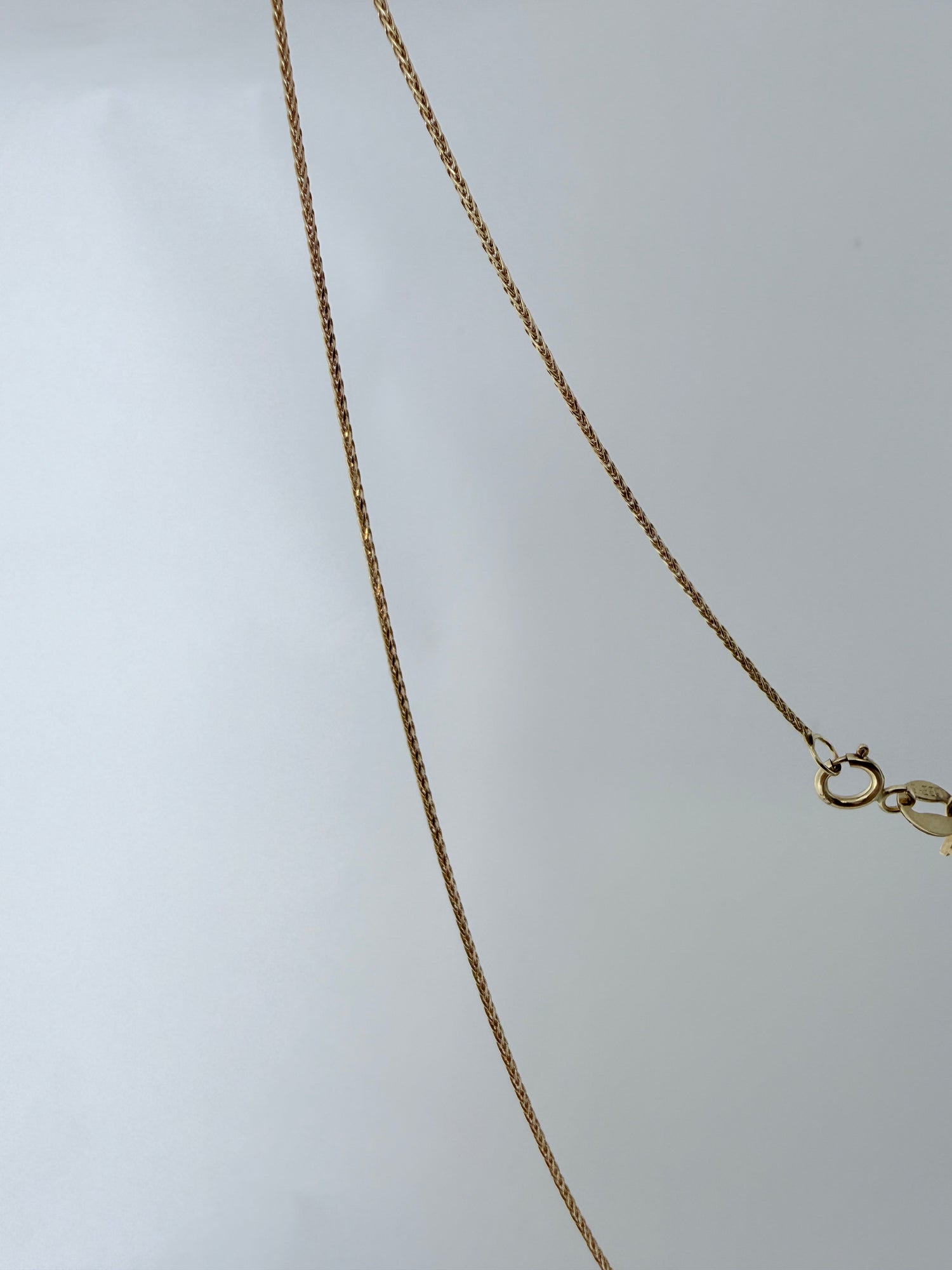 ARTAUM 14K ゴールド ウィートチェーン ネックレス 0.8mm 40cm レディース メンズ ユニセックス 小麦チェーン 上品 シンプル 本物 つけっぱなし 保証付き CH546-16