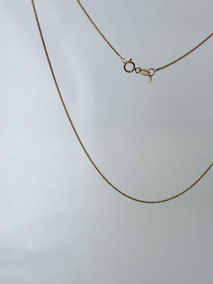 ARTAUM 14K ゴールド ウィートチェーン ネックレス 0.8mm 40cm レディース メンズ ユニセックス 小麦チェーン 上品 シンプル 本物 つけっぱなし 保証付き CH546-16