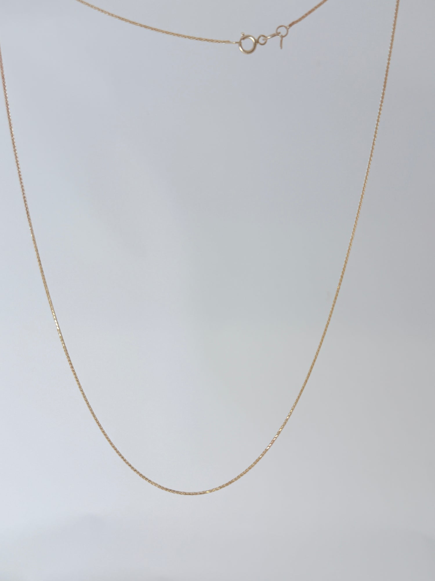 ARTAUM 14K ゴールド ウィートチェーン ネックレス 0.8mm 40cm レディース メンズ ユニセックス 小麦チェーン 上品 シンプル 本物 つけっぱなし 保証付き CH546-16