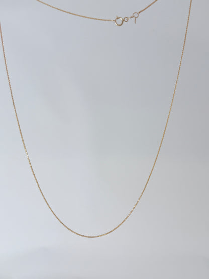 ARTAUM 14K ゴールド ウィートチェーン ネックレス 0.8mm 40cm レディース メンズ ユニセックス 小麦チェーン 上品 シンプル 本物 つけっぱなし 保証付き CH546-16