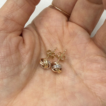 14K トリニティ ピアス 3カラー ゴールド ピアス ユニセックス シンプル 14金 LA直輸入 カリフォルニアゴールド ER719 保証付き