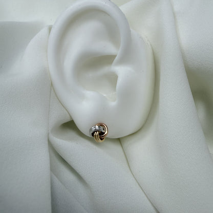 14K トリニティ ピアス 3カラー ゴールド ピアス ユニセックス シンプル 14金 LA直輸入 カリフォルニアゴールド ER719 保証付き