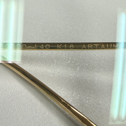 MIZ JAPAN 18K メガネフレーム MI-1011 K18 フォックス型 ウェリントン 眼鏡 K18YG アセテート 茶デミ ゴールド 水島眼鏡 レディース メンズ 日本製 本物 資産価値 ケース付き