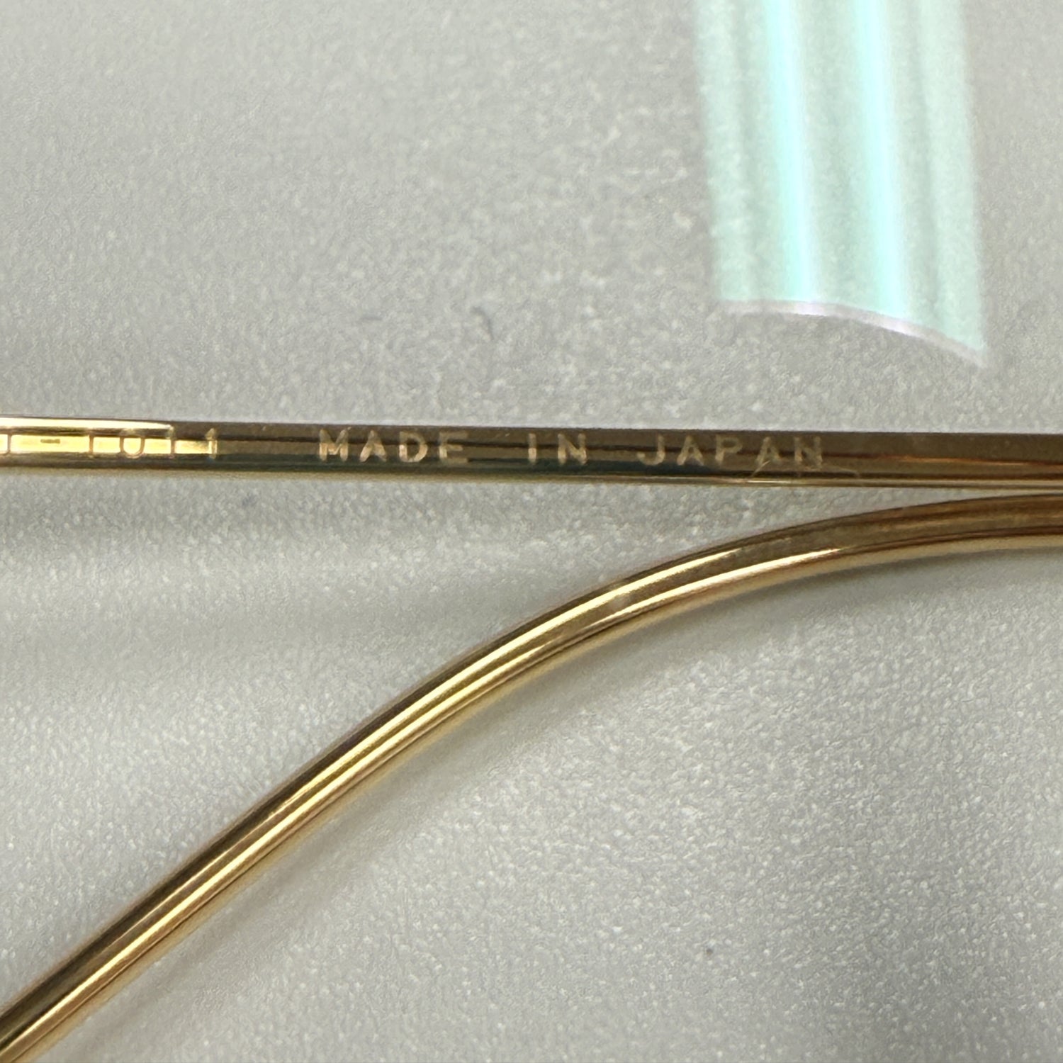 MIZ JAPAN 18K メガネフレーム MI-1011 K18 フォックス型 ウェリントン 眼鏡 K18YG アセテート 茶デミ ゴールド 水島眼鏡 レディース メンズ 日本製 本物 資産価値 ケース付き