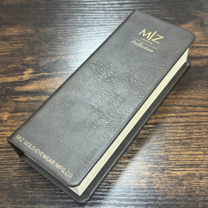 MIZ JAPAN 18K メガネフレーム MI-1011 K18 フォックス型 ウェリントン 眼鏡 K18YG アセテート 茶デミ ゴールド 水島眼鏡 レディース メンズ 日本製 本物 資産価値 ケース付き