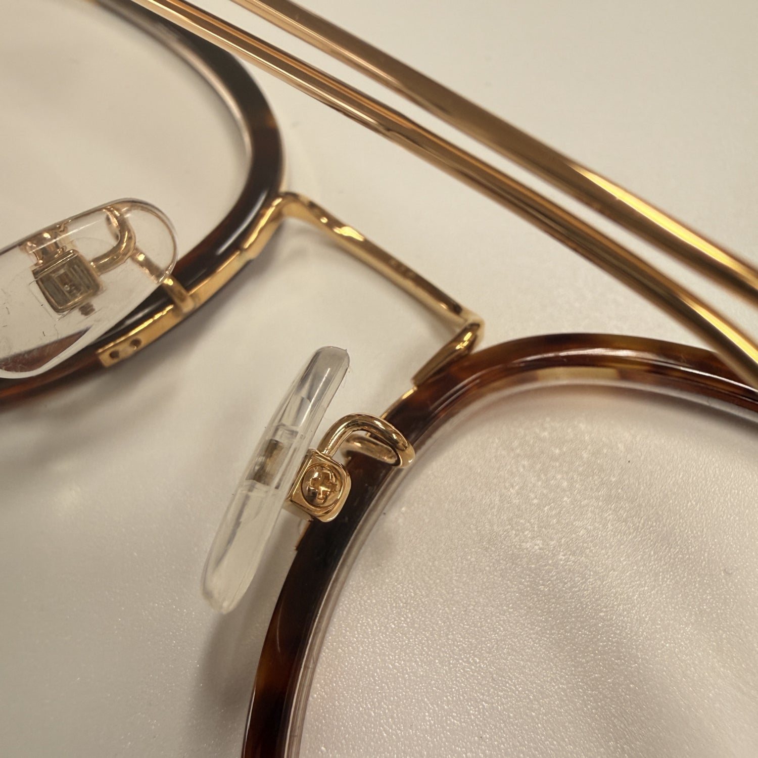 MIZ JAPAN 18K メガネフレーム MI-1011 K18 フォックス型 ウェリントン 眼鏡 K18YG アセテート 茶デミ ゴールド 水島眼鏡 レディース メンズ 日本製 本物 資産価値 ケース付き