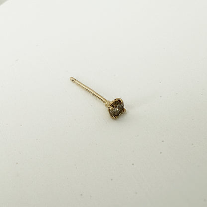 ARTAUM 14K イエローゴールド ソリティアスタッドピアス ダイヤモンド 2.5mm 1個売り ユニセックス 資産価値 ギフト対応 MTF-2039