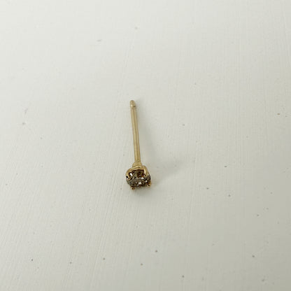 ARTAUM 14K イエローゴールド ソリティアスタッドピアス ダイヤモンド 2.5mm 1個売り ユニセックス 資産価値 ギフト対応 MTF-2039