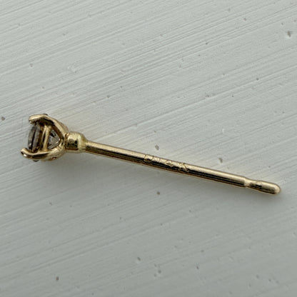 ARTAUM 14K イエローゴールド ソリティアスタッドピアス ダイヤモンド 2.5mm 1個売り ユニセックス 資産価値 ギフト対応 MTF-2039