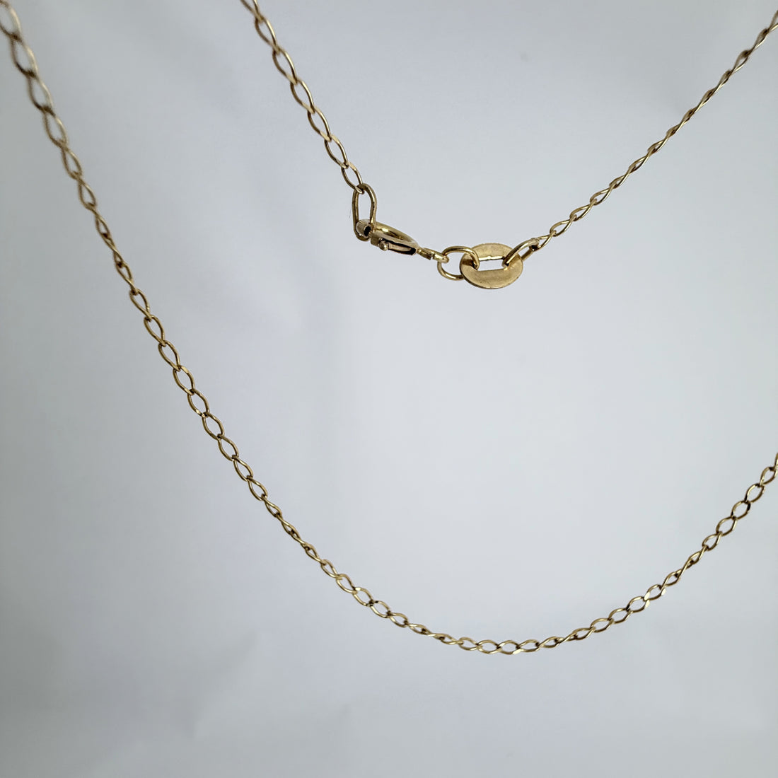 10K イエローゴールド ネックレスチェーン 45cm シンプル 華奢 ユニセックス LA直輸入 カリフォルニアゴールド NE026 保証付き