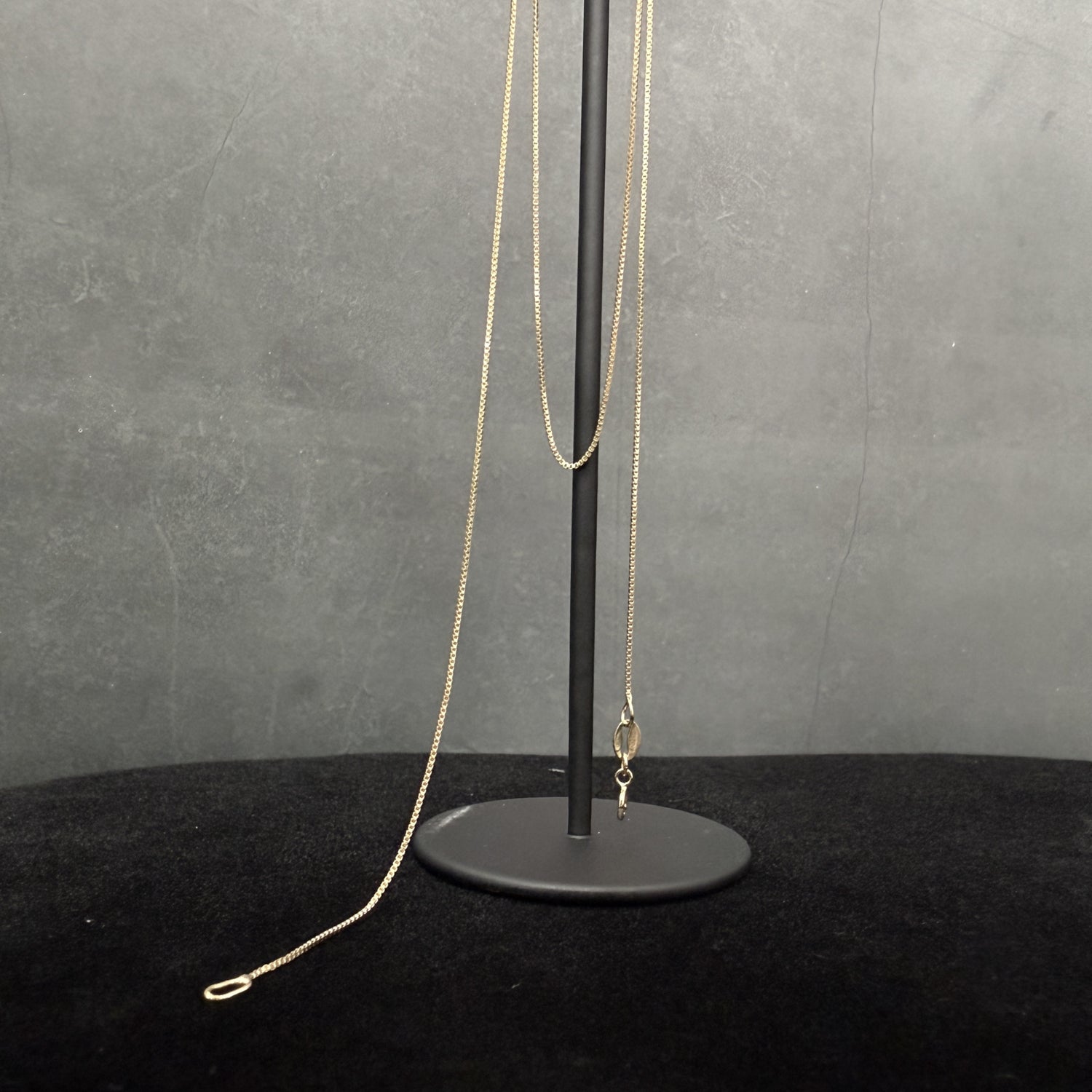 10K ボックスチェーン ネックレス 45cm イエローゴールド シンプル 華奢 ユニセックス ギフト 本物 ゴールドジュエリー