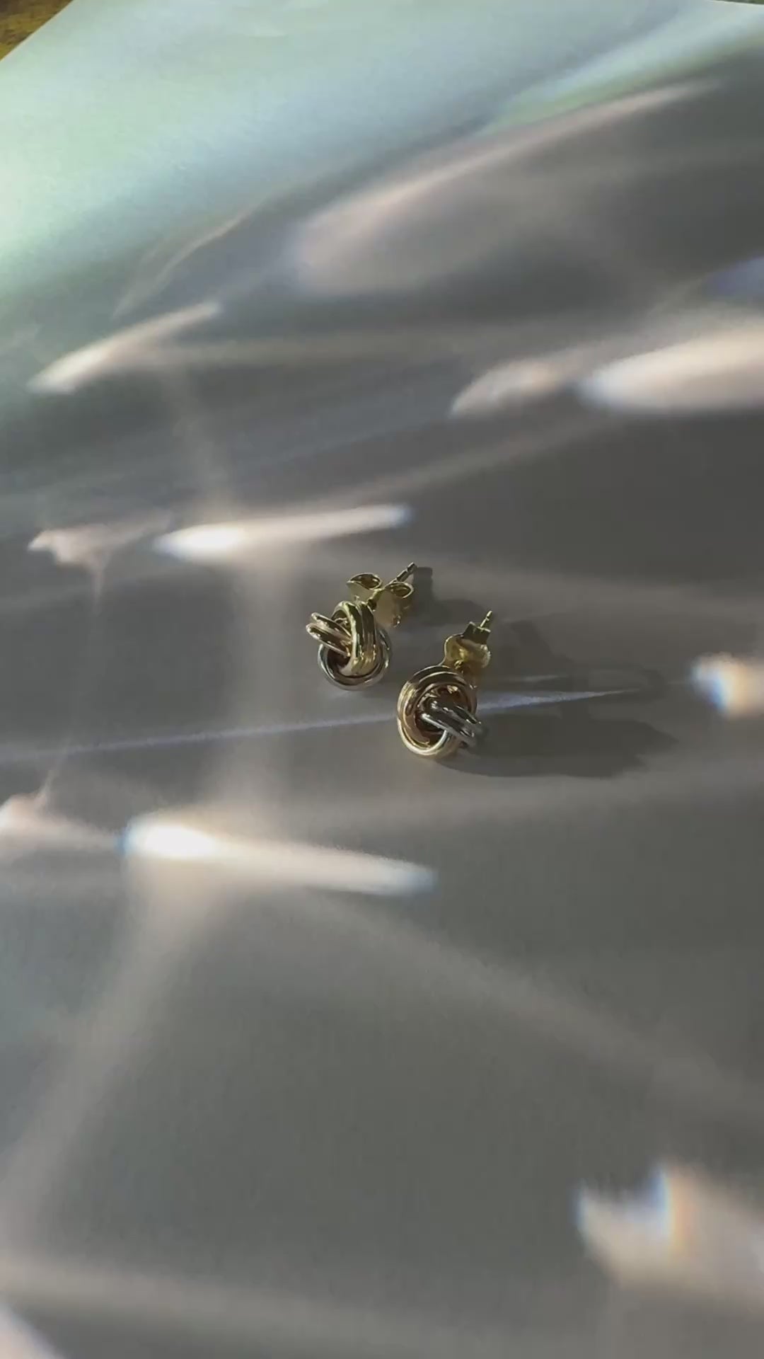 14K トリニティ ピアス 3カラー ゴールド ピアス ユニセックス シンプル 14金 LA直輸入 カリフォルニアゴールド ER719 保証付き