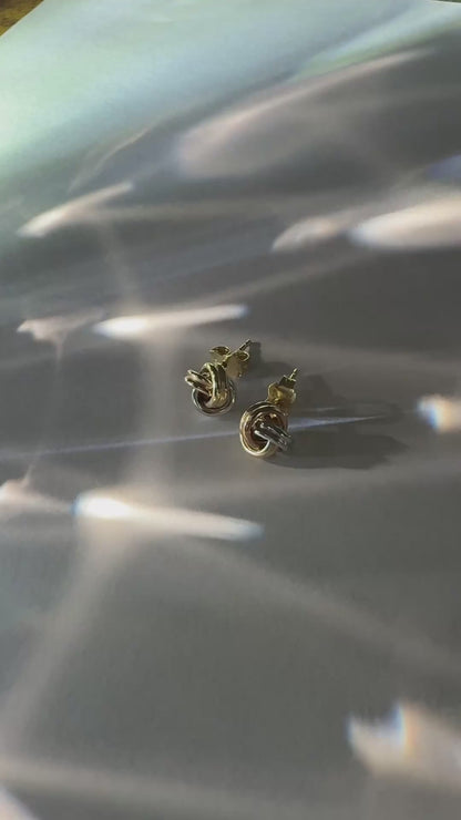 14K トリニティ ピアス 3カラー ゴールド ピアス ユニセックス シンプル 14金 LA直輸入 カリフォルニアゴールド ER719 保証付き