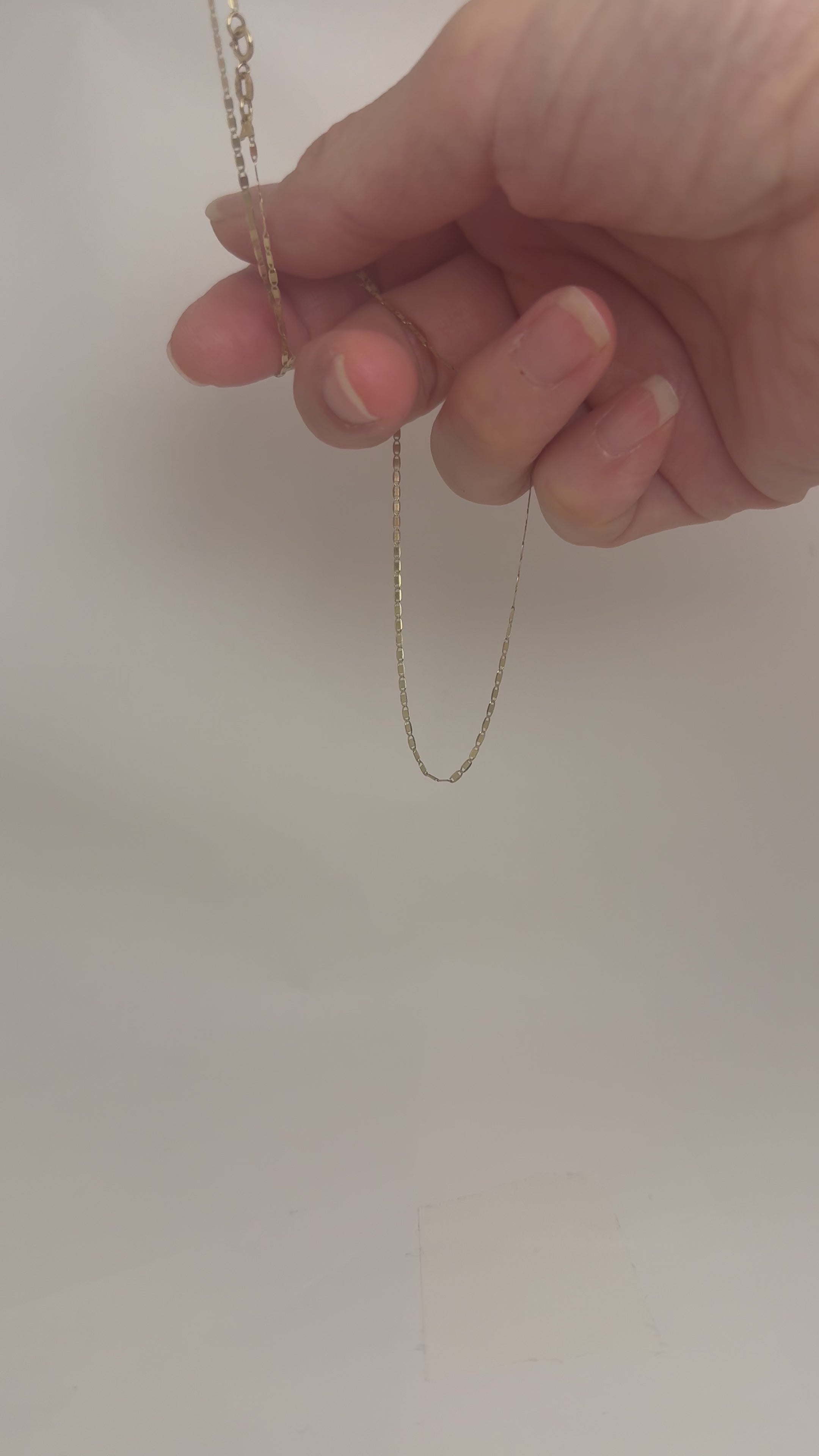 1.3mm Flat Valentino Chains Necklace 40cm｜K14 イエローゴールド｜ARTAUM