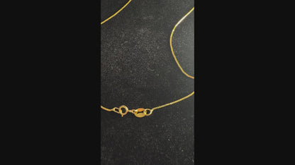 10K ボックスチェーン ネックレス 45cm イエローゴールド シンプル 華奢 ユニセックス ギフト 本物 ゴールドジュエリー