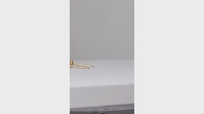 14K イエローゴールド コンパススターピアス ダイヤモンド付き スタッドピアス つけっぱなしOK ギフトにもおすすめ ARTAUM輸入セレクト MTF-2006