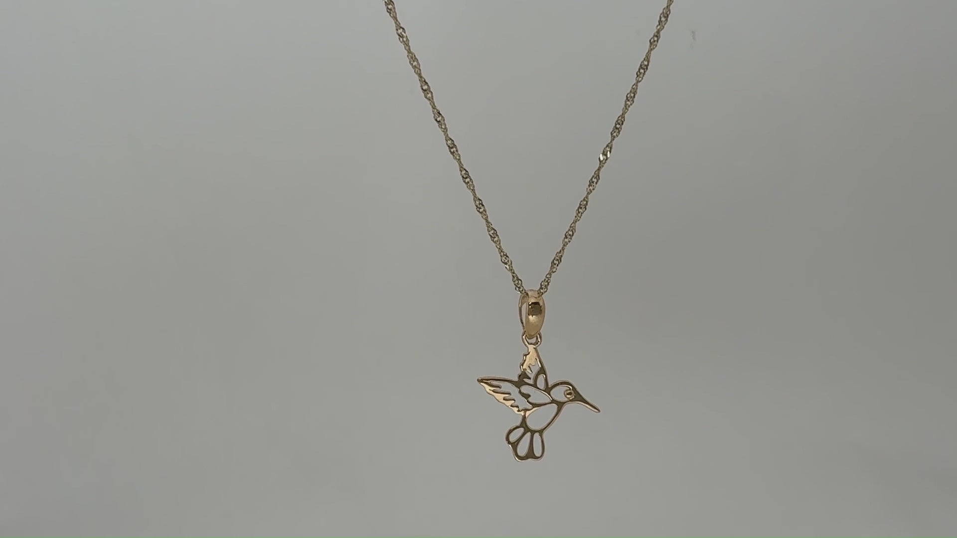 14K ハチドリ ペンダントトップ PT2672 ネックレス チャーム ゴールド