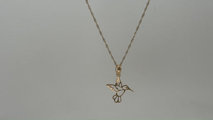 14K ハチドリ ペンダントトップ  PT2672 ネックレス チャーム ゴールド イエローゴールド シンプル お守り 幸運 レディース メンズ ユニセックス ギフト ARTAUM 輸入セレクト