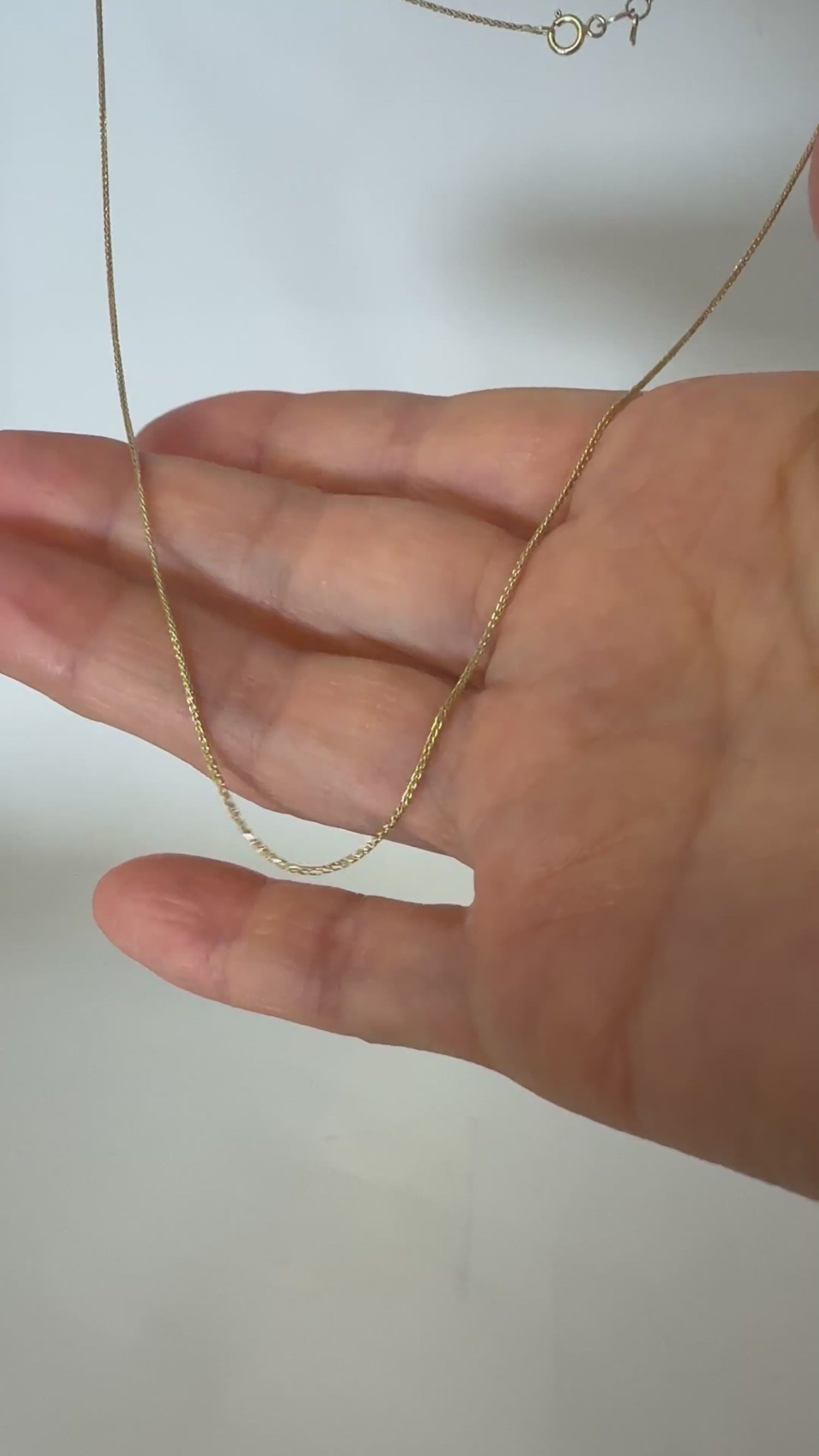ARTAUM 14K ゴールド ウィートチェーン ネックレス 0.8mm 40cm レディース メンズ ユニセックス 小麦チェーン 上品 シンプル 本物 つけっぱなし 保証付き CH546-16