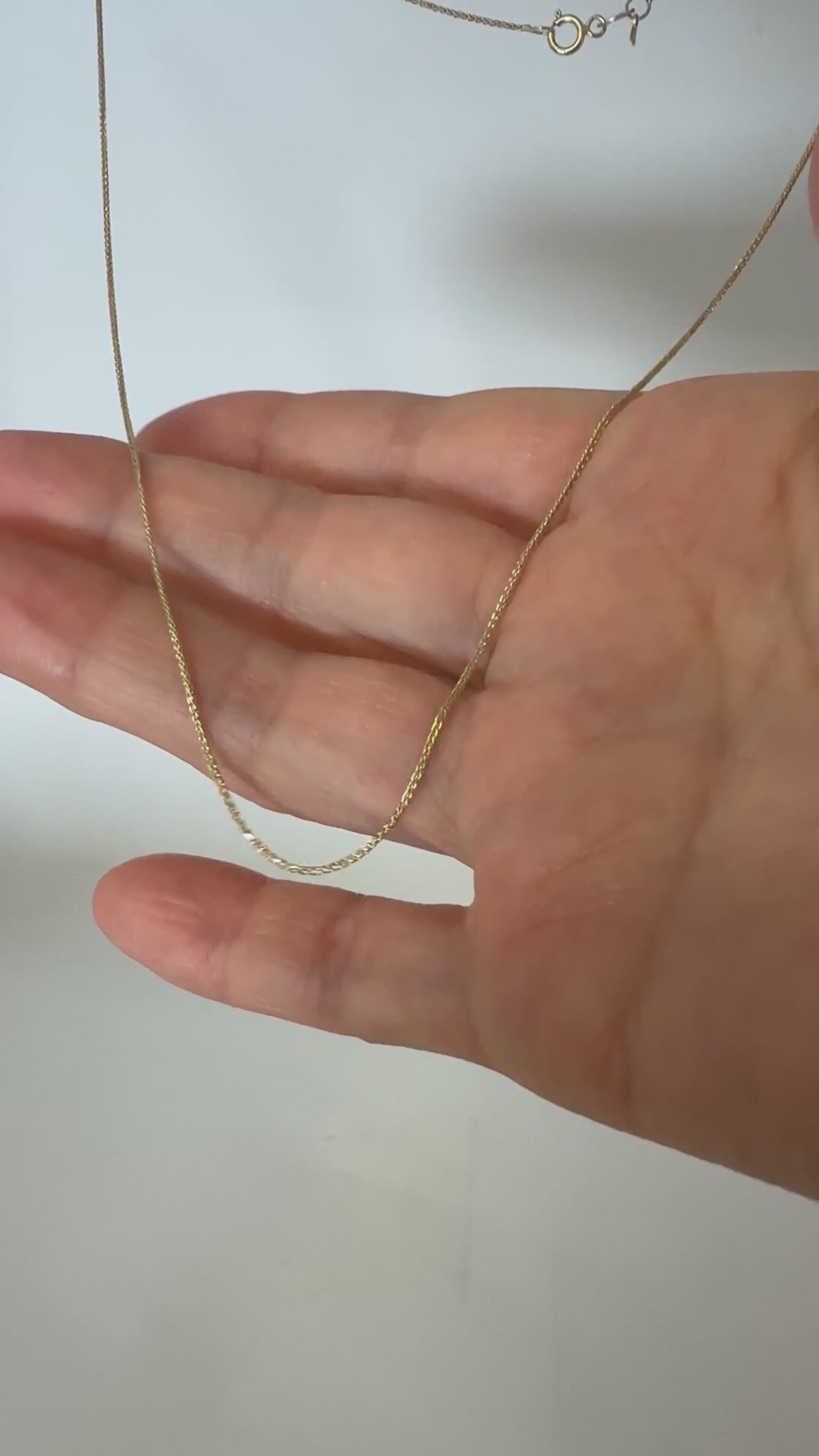 ARTAUM 14K ゴールド ウィートチェーン ネックレス 0.8mm 40cm レディース メンズ ユニセックス 小麦チェーン 上品 シンプル 本物 つけっぱなし 保証付き CH546-16