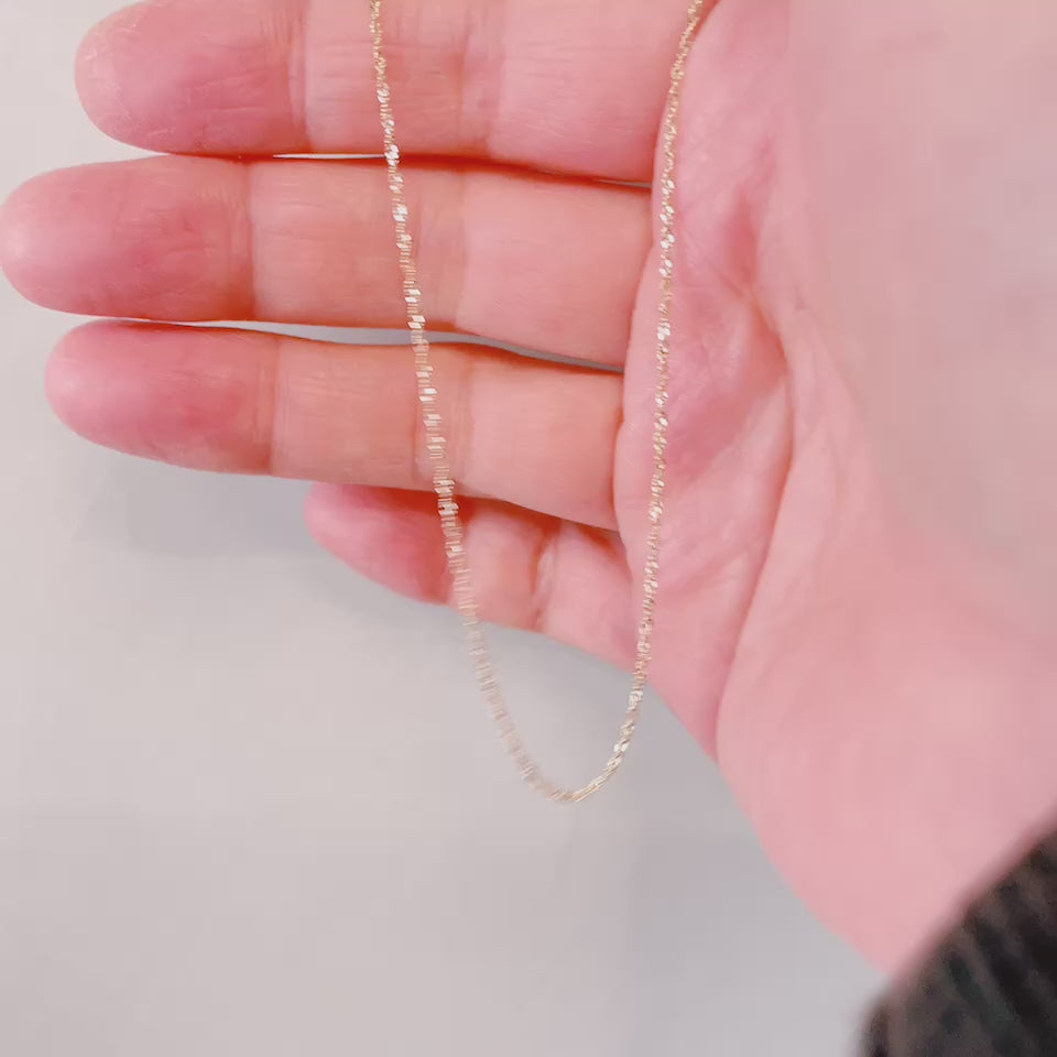 ARTAUM 直輸入14Kゴールド シンガポールチェーンネックレス CH211-20 50cm レディース 華奢 本物 保証付き ギフト対応 資産価値あり シンプル