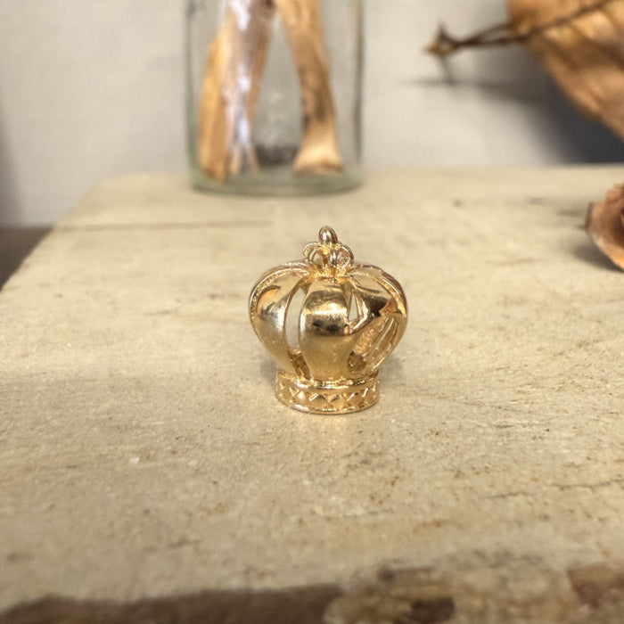 14K ゴールド クラウン チャーム ペンダントトップ ネックレス 14金 Crown Charm 王冠 PT2508ミニマル 大人カジュアル ユニセックス ペット ギフト ARTAUM