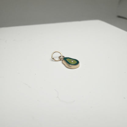 14K ゴールド アボカド エナメル チャーム ペンダントトップ 14金 本物の金 イエローゴールド ミニマル 大人カジュアル キュート ギフト ARTAUM RKF2161