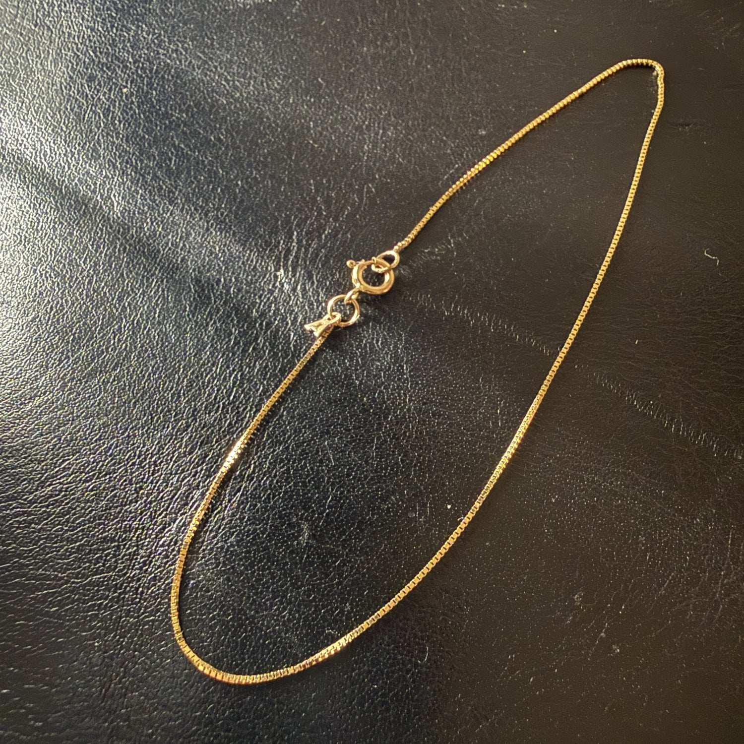 ARTAUM イタリア直輸入 14K ボックスチェーンブレスレット 17cm 1.5mm 14金 イエローゴールド ユニセックス 資産価値 本物 保証付き ギフト