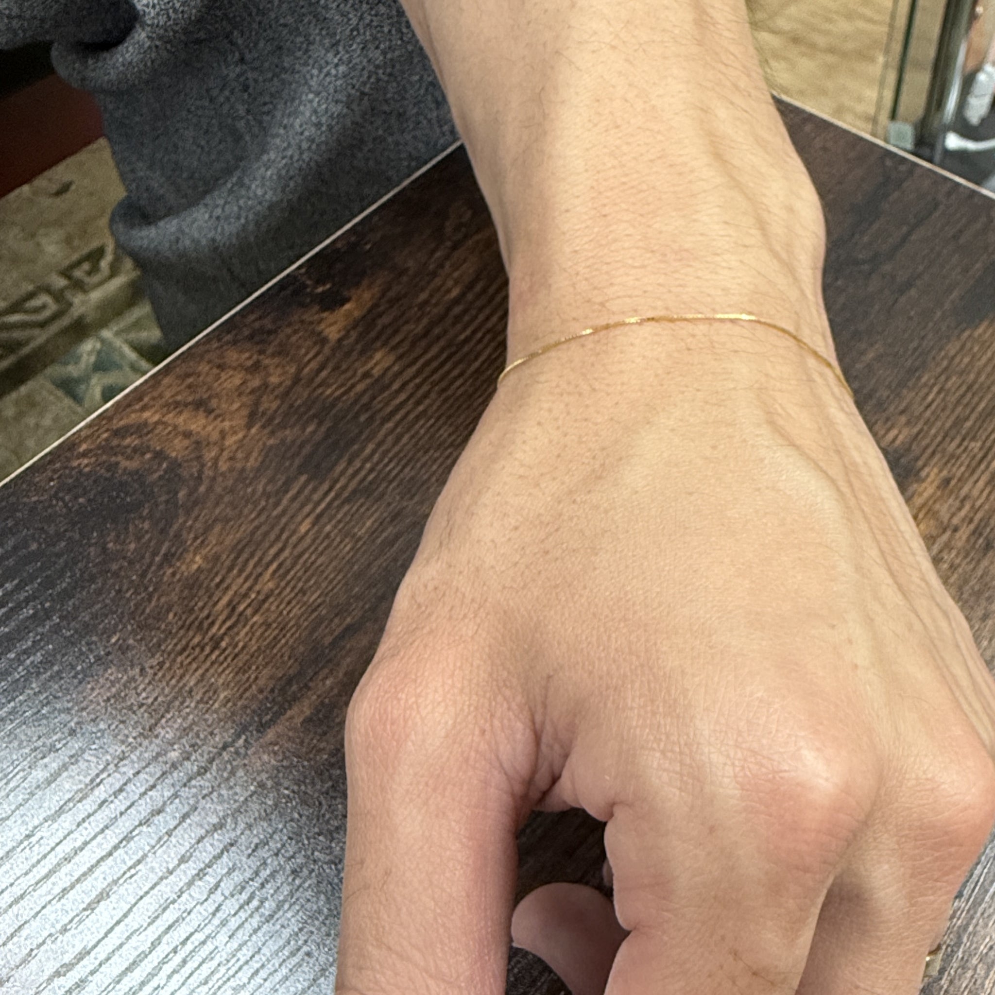 ARTAUM イタリア直輸入 14K ボックスチェーンブレスレット 17cm 1.5mm 14金 イエローゴールド ユニセックス 資産価値 本物 保証付き ギフト