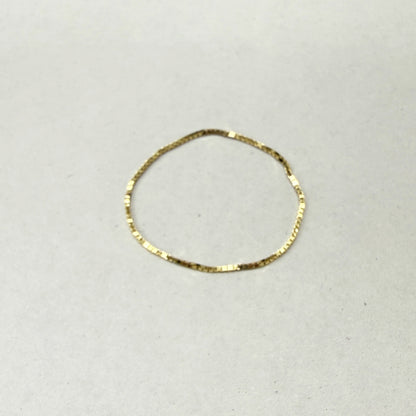 ARTAUM チェーンリング レディース 14K Chain Ring 0.48mm Box Chain 11号 VED030R-11