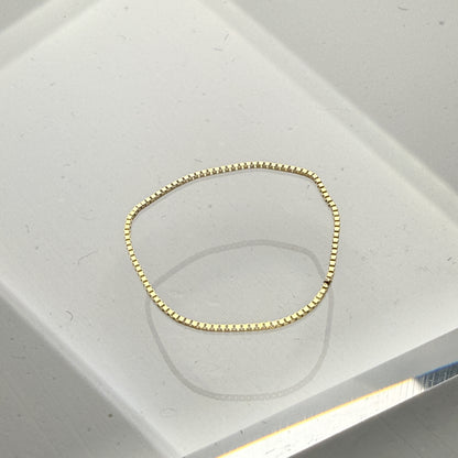 ARTAUM チェーンリング レディース 14K Chain Ring 0.48mm Box Chain 11号 VED030R-11